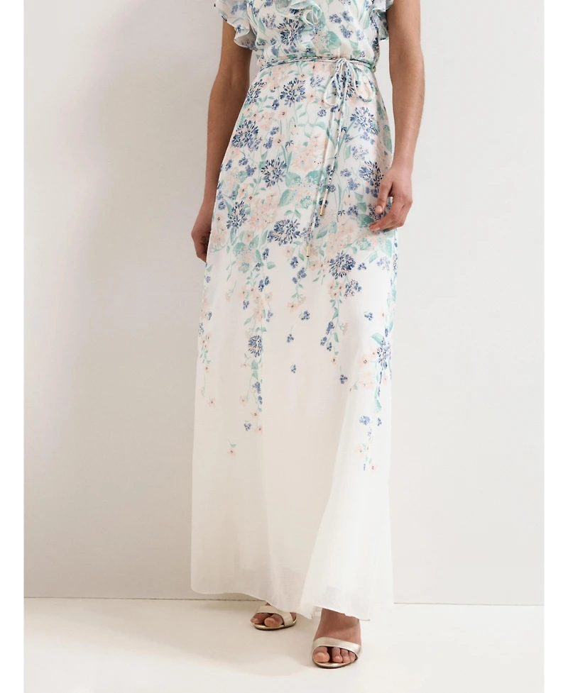 Phase Eight Women's Rachel Floral Ruffle Detail Maxi Dress