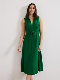 Phase Eight Women's Sculpted Tie-Waist Midi Shirt Dress