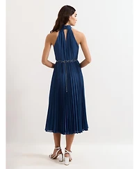 Phase Eight Women's Sathia Pleated Halter Neck Midi Dress