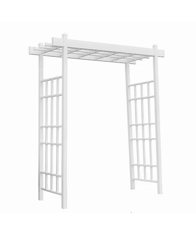 Dura-Trel Bakersfield 28 x 72 x 82 Inch Pvc Vinyl Outdoor Garden Patio Arbor