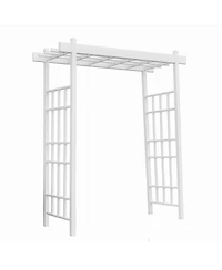 Dura-Trel Bakersfield 28 x 72 x 82 Inch Pvc Vinyl Outdoor Garden Patio Arbor