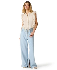 Steve Madden Women's Maycen Mid-Rise Wide Leg Pants