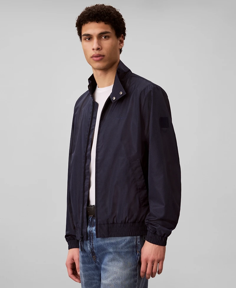 Calvin Klein Men's Nylon Grid Bomber Jacket