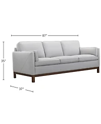 Virton 87" Fabric Track Arm Sofa