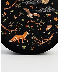 Fable England Fox And Owl Embroidered Top Handle Saddle Bag