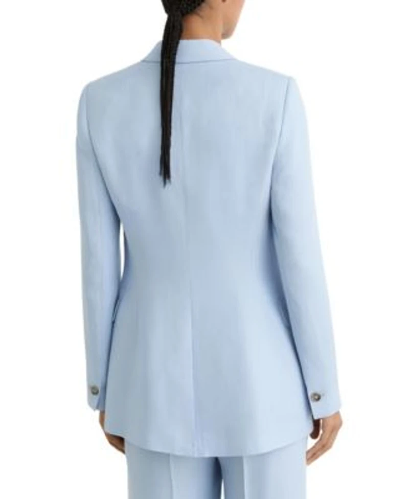 Reiss Womens Double Breasted Peak Lapel Suit Jacket Womens Wide Leg Suit Trousers