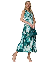 Calvin Klein Women's V-Neck Zip-Back Midi Dress