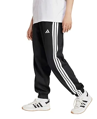 adidas Women's Essentials 3-Stripes Pull On Fleece Loose Pants
