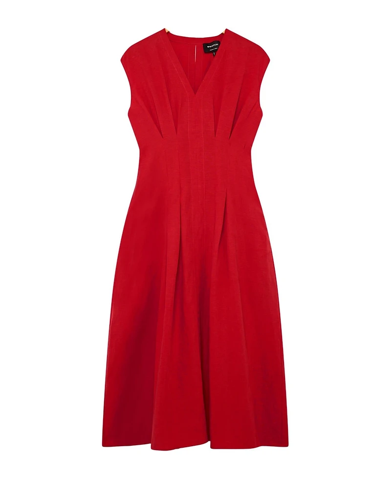 Whistles Women's Panel Linen Blend Dress