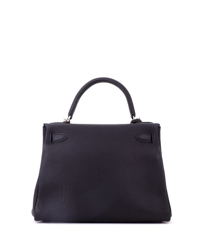 Pre-Owned HERMES Kelly Handbag Togo with Palladium Hardware