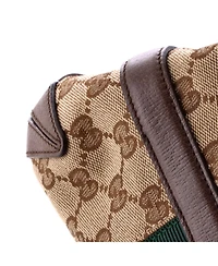 Pre-Owned Gucci Small Horsebit Nm Web Chain Clutch Gg Canvas