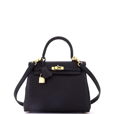 Pre-Owned HERMES Kelly 25 Handbag Togo with Gold Hardware