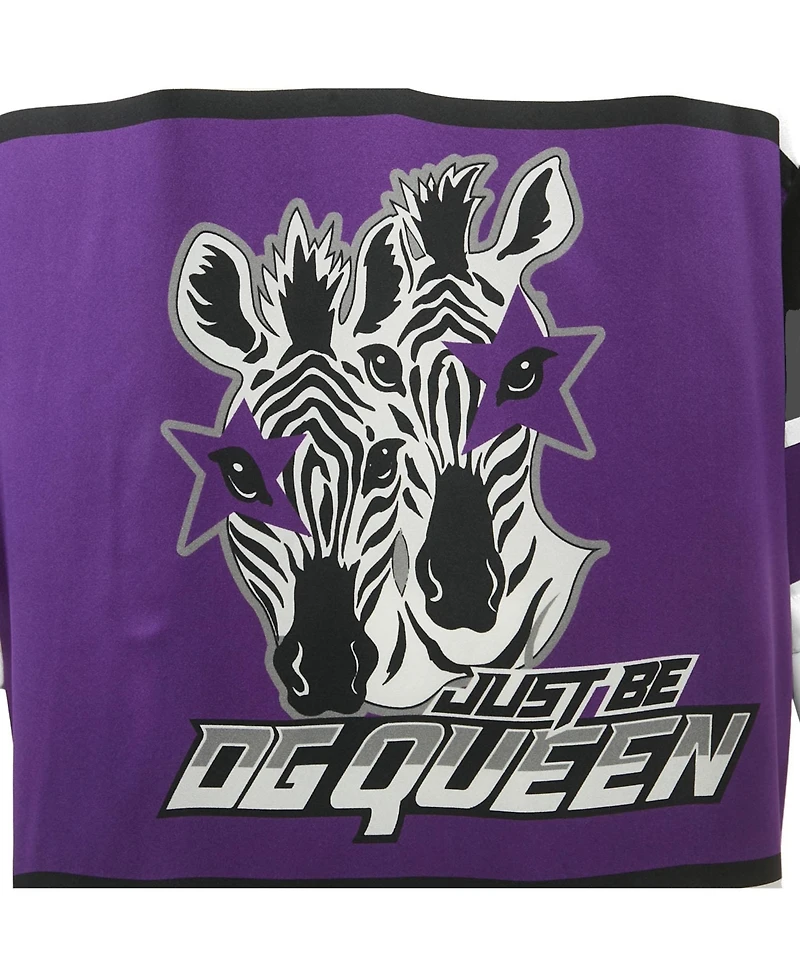 Pre-Owned Dolce & Gabbana Women's Zebra Print Satin Oversized T-Shirt