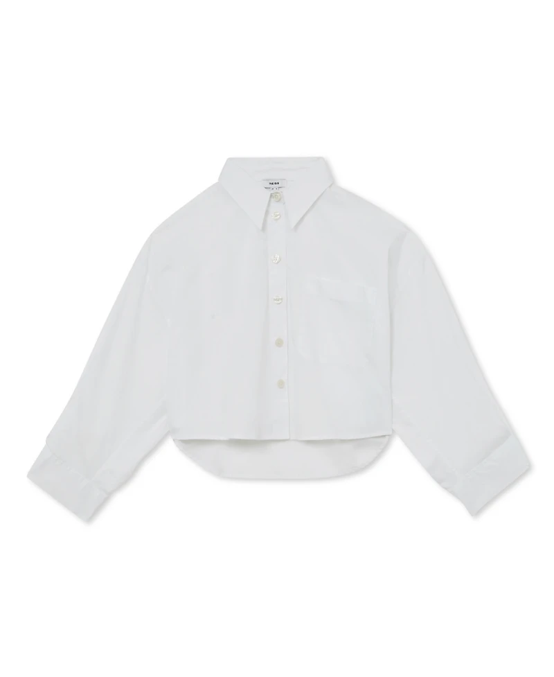 Reiss Women's Solenge Cropped Cotton Shirt