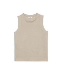 Reiss Women's Amy Crew Neck Linen Top