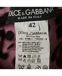 Pre-Owned Dolce & Gabbana Women's Leopard Print Satin Top