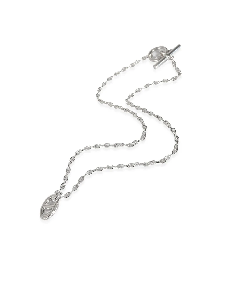 Pre-Owned HERMES Farandole Pendant in 18K White Gold 0.45 Ctw