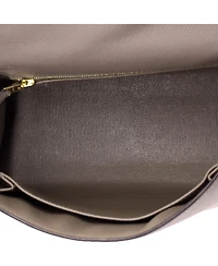 Pre-Owned HERMES Kelly 25 Handbag Grey Epsom with Gold Hardware