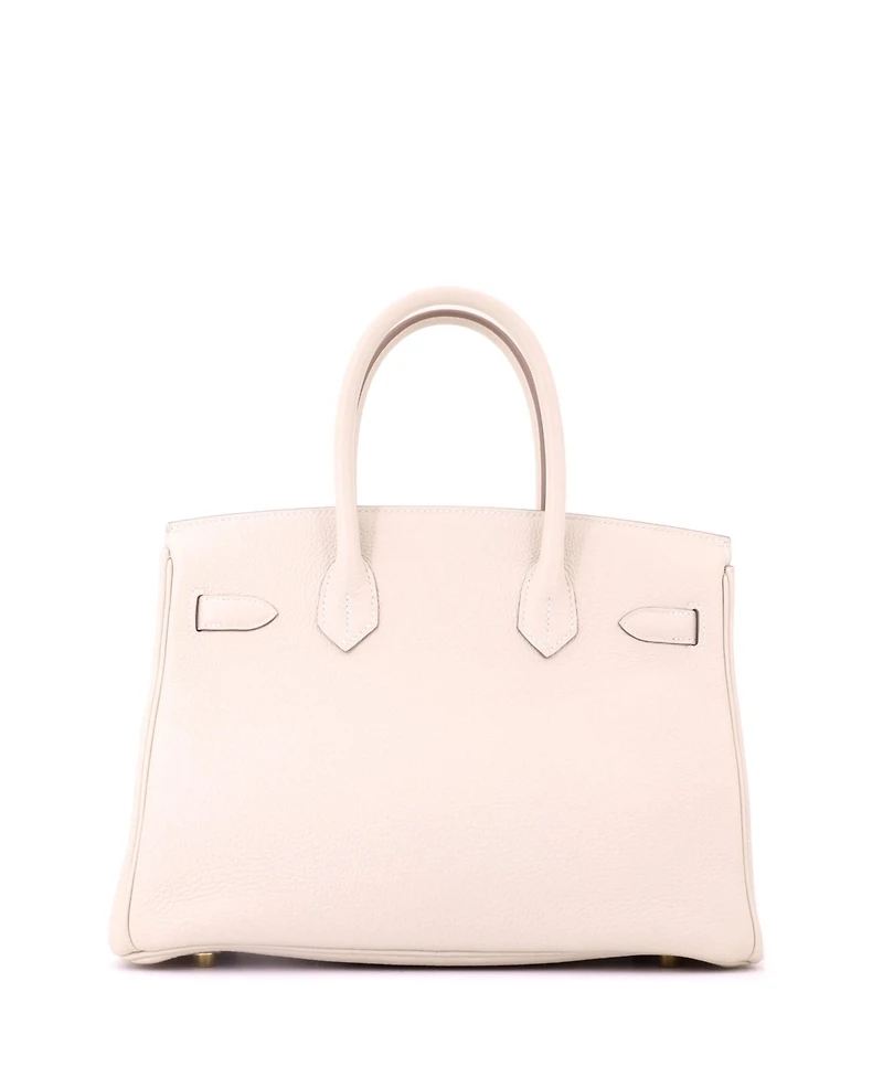 Pre-Owned HERMES Birkin 30 Handbag Light Togo with Gold Hardware