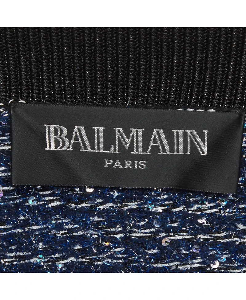 Pre-Owned Balmain Women's Tweed Open Front Cardigan