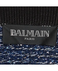 Pre-Owned Balmain Women's Tweed Open Front Cardigan