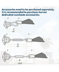 gaomon Triangle Sunshade Sail Shade Cloth, Sunshade for Patio, Backyard, Deck, Garden, Sand