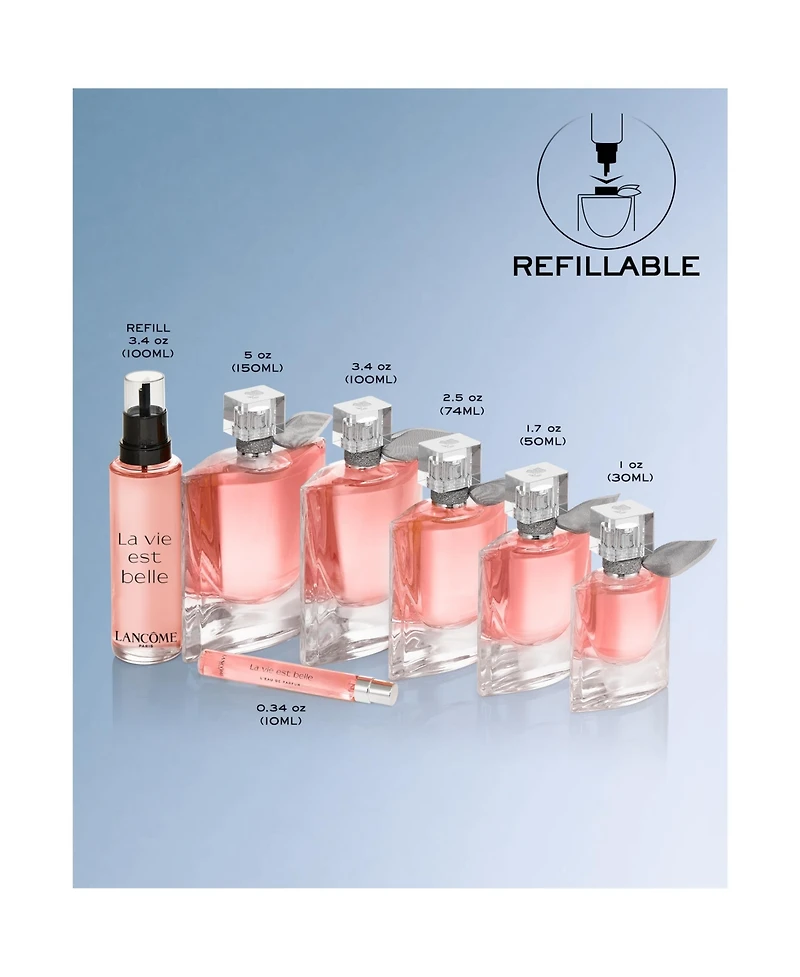 Lancome La vie est belle Eau de Parfum Refill, 3.4 oz