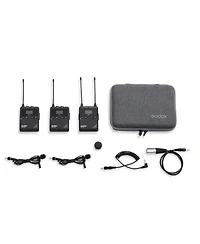 Godox WMicS1 Ufh Wireless Microphone System 2 with 2x Omni Lavalier Microphone