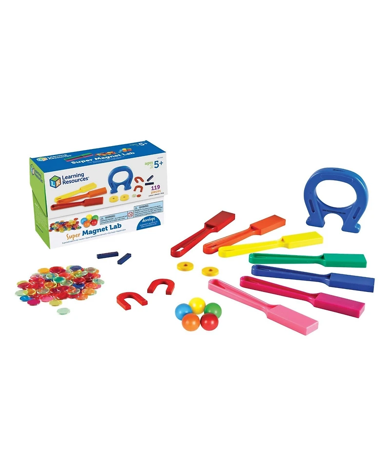 Learning Resources Super Magnet Lab - 119 Pieces