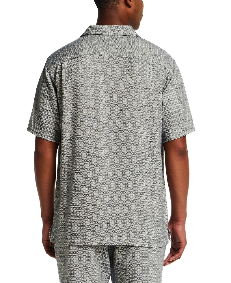 Weatherproof Vintage Men's Jacquard Knit Patch Shirt