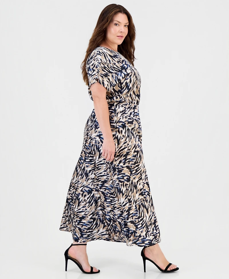 Anne Klein Plus Printed Midi Skirt