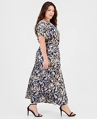 Anne Klein Plus Printed Midi Skirt