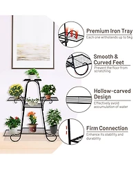 Sugift 7 Tier Metal Patio Plant Stand