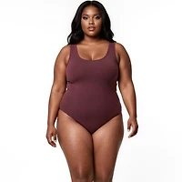Calypsa Plus Size Mila One-Piece Swimsuit With Built-In Bra and Tummy Control
