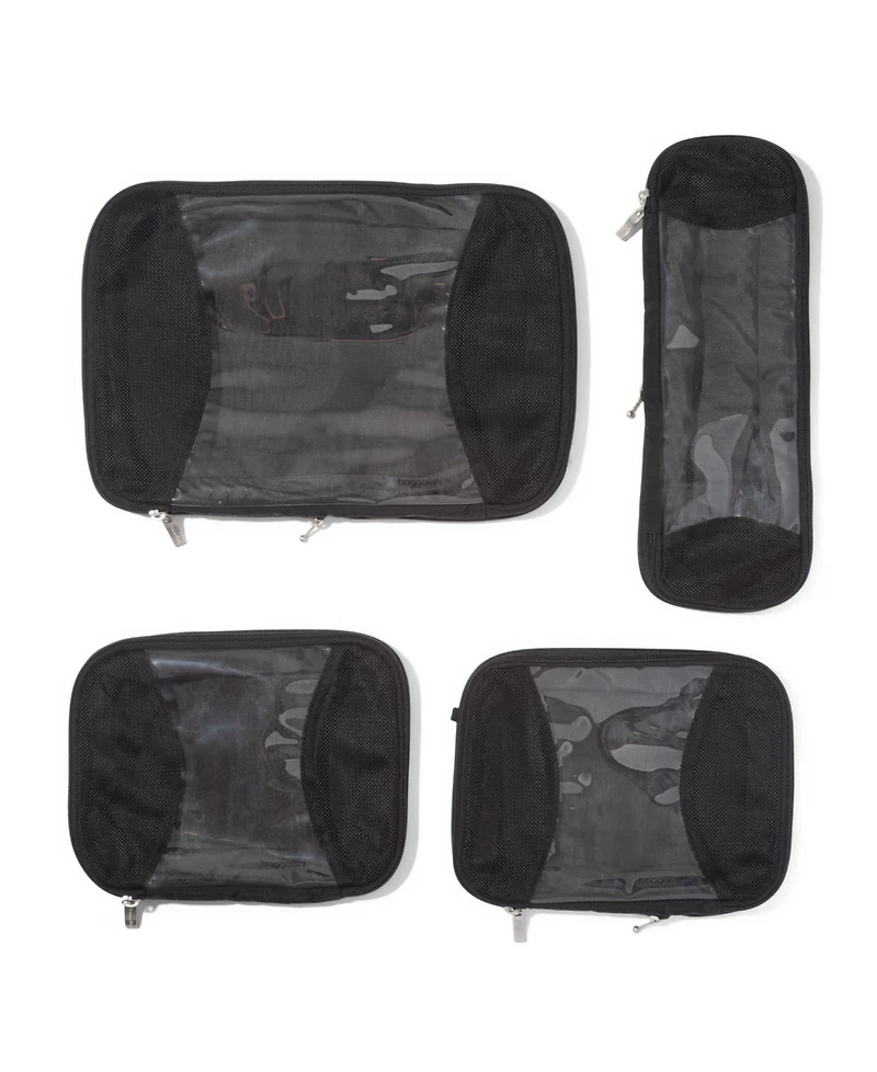 Baggallini Zipper Compression 4-Piece Cube Set