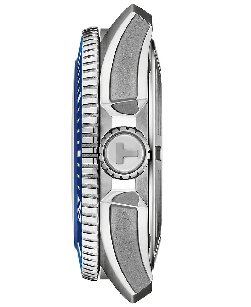 Tissot Men's Seastar Blue Rubber Strap Watch 44mm
