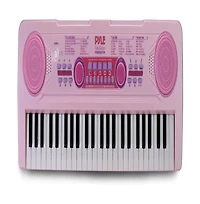 Pyle Portable Kids Karaoke Piano Keyboard with Wired Microphone, Rechargeable Battery - 49 Keys, PKBRD4911PK