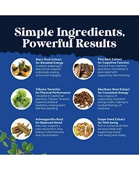 Nature's Craft Maca Root Complex for Men with Siberian Ginseng, Ashwagandha and Black Maca Herbal Supplement for Men's Health, 120 Capsules