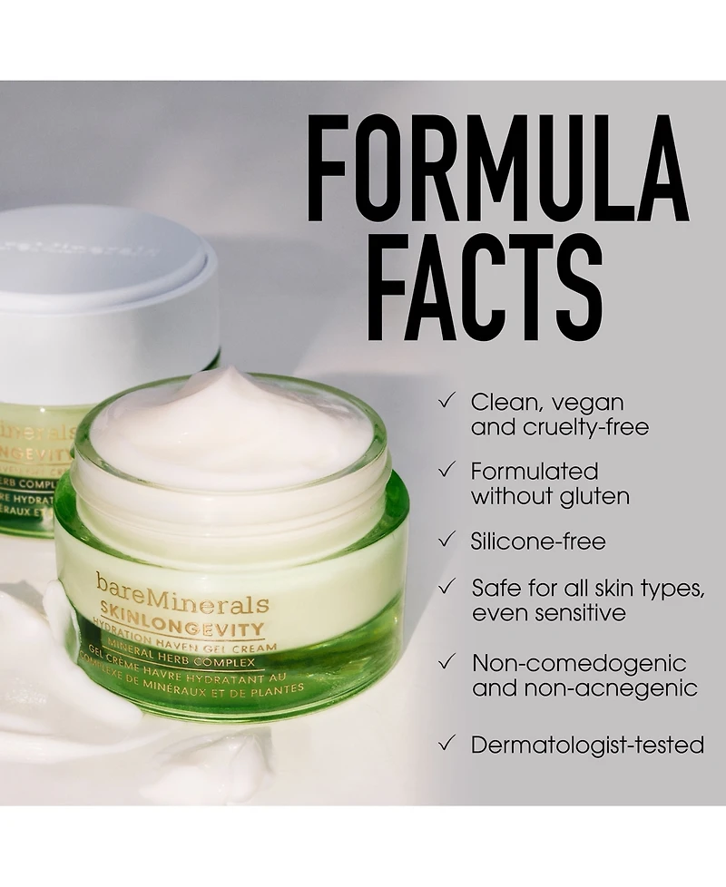 bareMinerals Skinlongevity Hydration Haven Gel Cream, 1.7 oz.