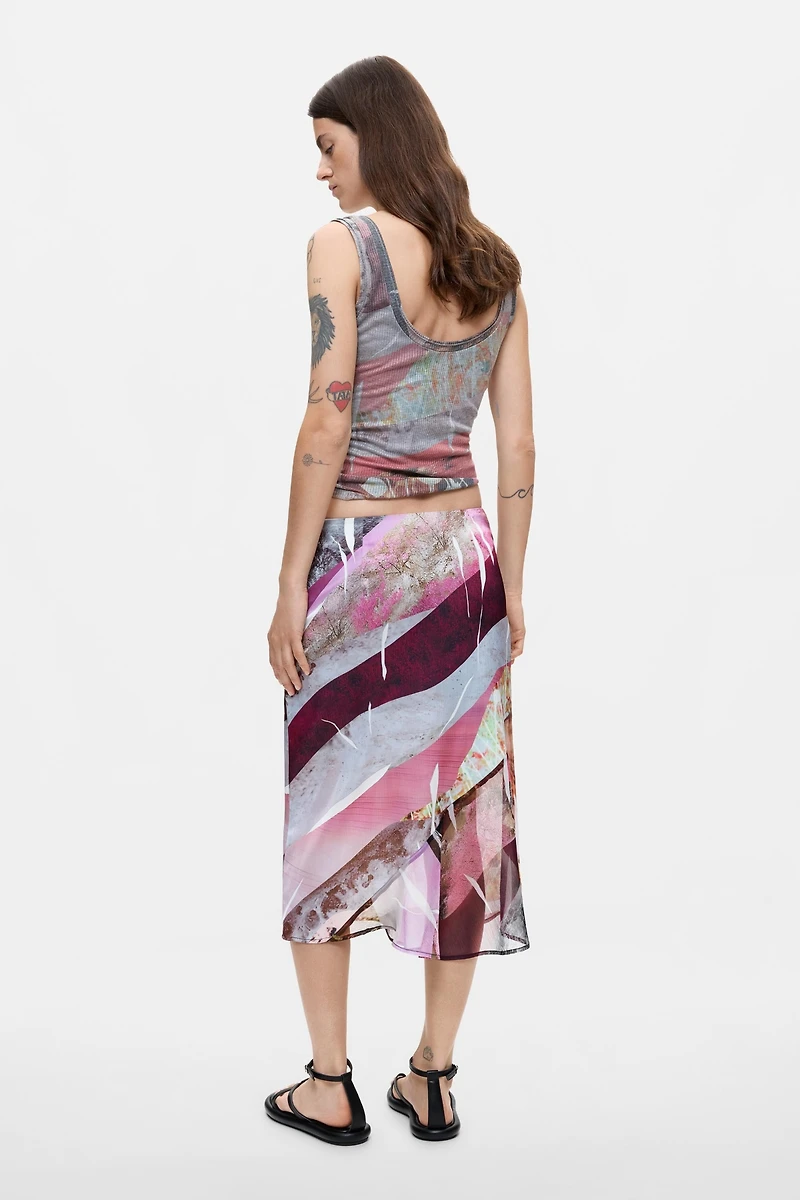 Desigual Women's Asymmetrical printed skirt