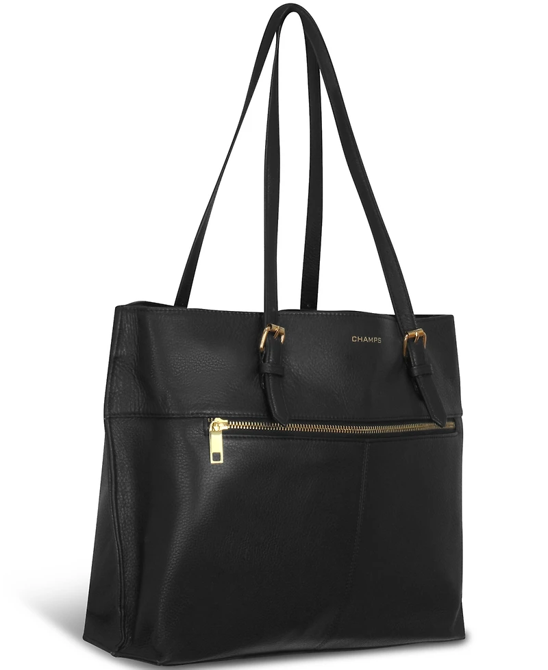 Champs Leather Travel Tote Bag