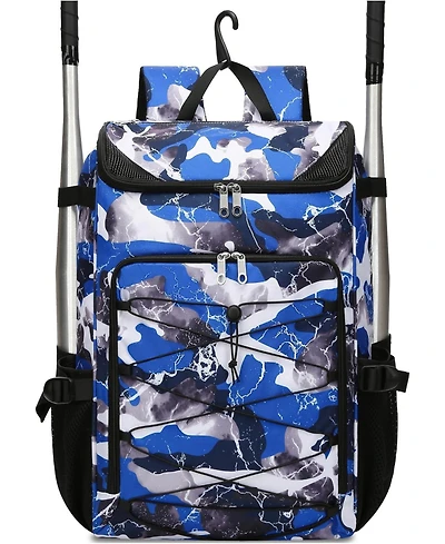 Furlihong Camouflage Pattern Youth Baseball Softball Gear Bag Backpack - for Ages 8-14, Large Bat with Ventilated Shoe Compartment Players
