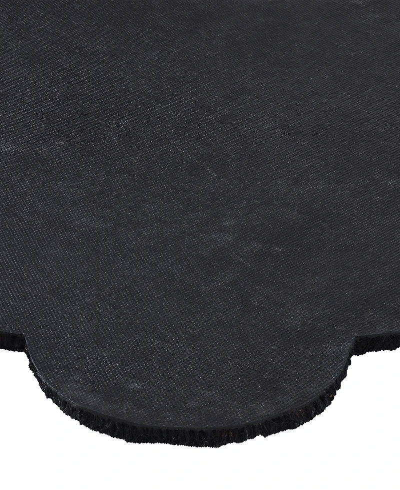 Vcny Home Bow Scalloped Edge Coir Outdoor Doormat, 30" x 48"