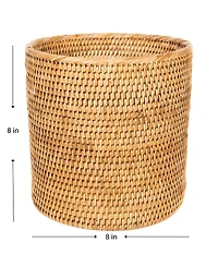 Artifacts Rattan Round Waste Basket