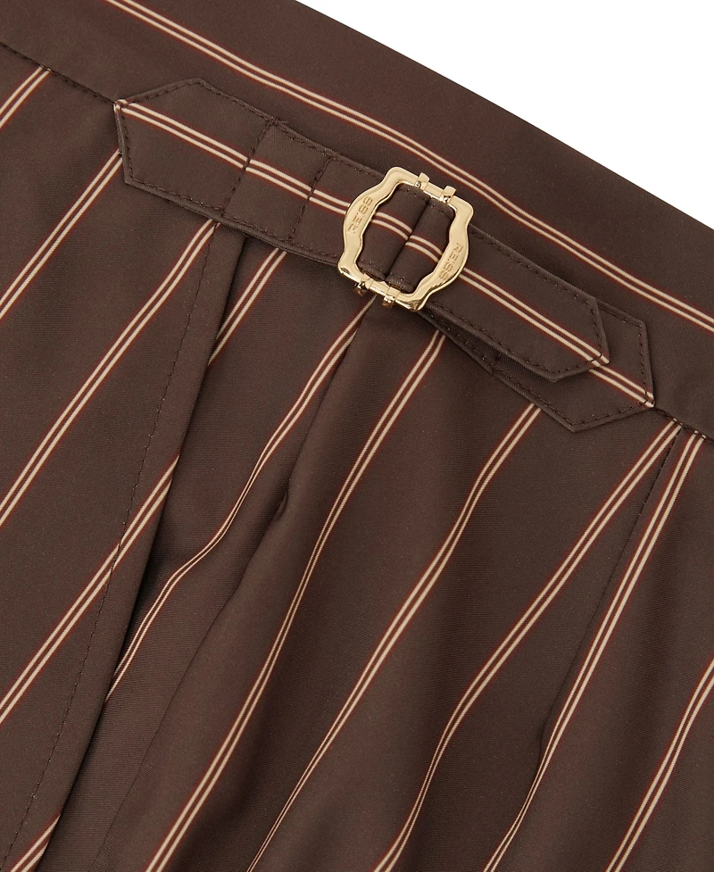 Reiss Men's Presley Pinstripe Side-Adjuster Swim Shorts