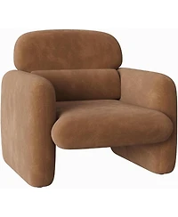 gaomon Modern Accent Chair, Wood Frame Sofa Chair, Comfortable Reading Armchair for Living Room, Bedroom, Apartment, Corner