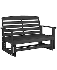 Outsunny Patio Glider Bench, Hdpe Outdoor Glider Loveseat