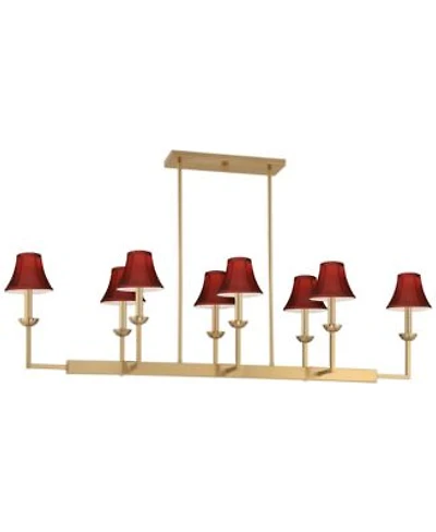 Possini Euro Design Kime 50 Inch Wide 8-Light Island Chandelier with Shades