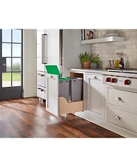 Rev-a-Shelf Dual Pullout Trash Cans Soft-close Slides, 4WCSC-2150DM-2