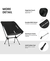 Piscifun Portable Camping Chair Folding Compact Lawn Lightweight Backpacking with Carry Bag for Outdoor Hiking Beach Travel Picnic Festival